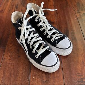 Converse Black and White High-Top Sneakers Size 5.5
